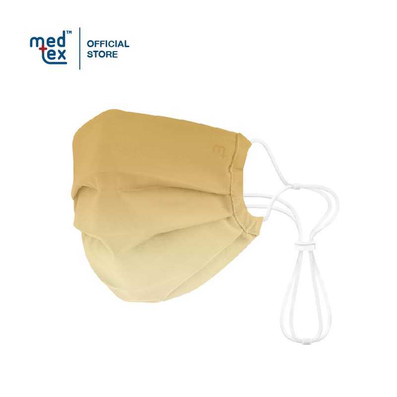 Medtex รุ่น M5 หน้ากากผ้ามัสลิน Tencel Cotton 3 ชั้น พร้อมช่องใส่ฟิลเตอร์ สีน้ำตาลทราย