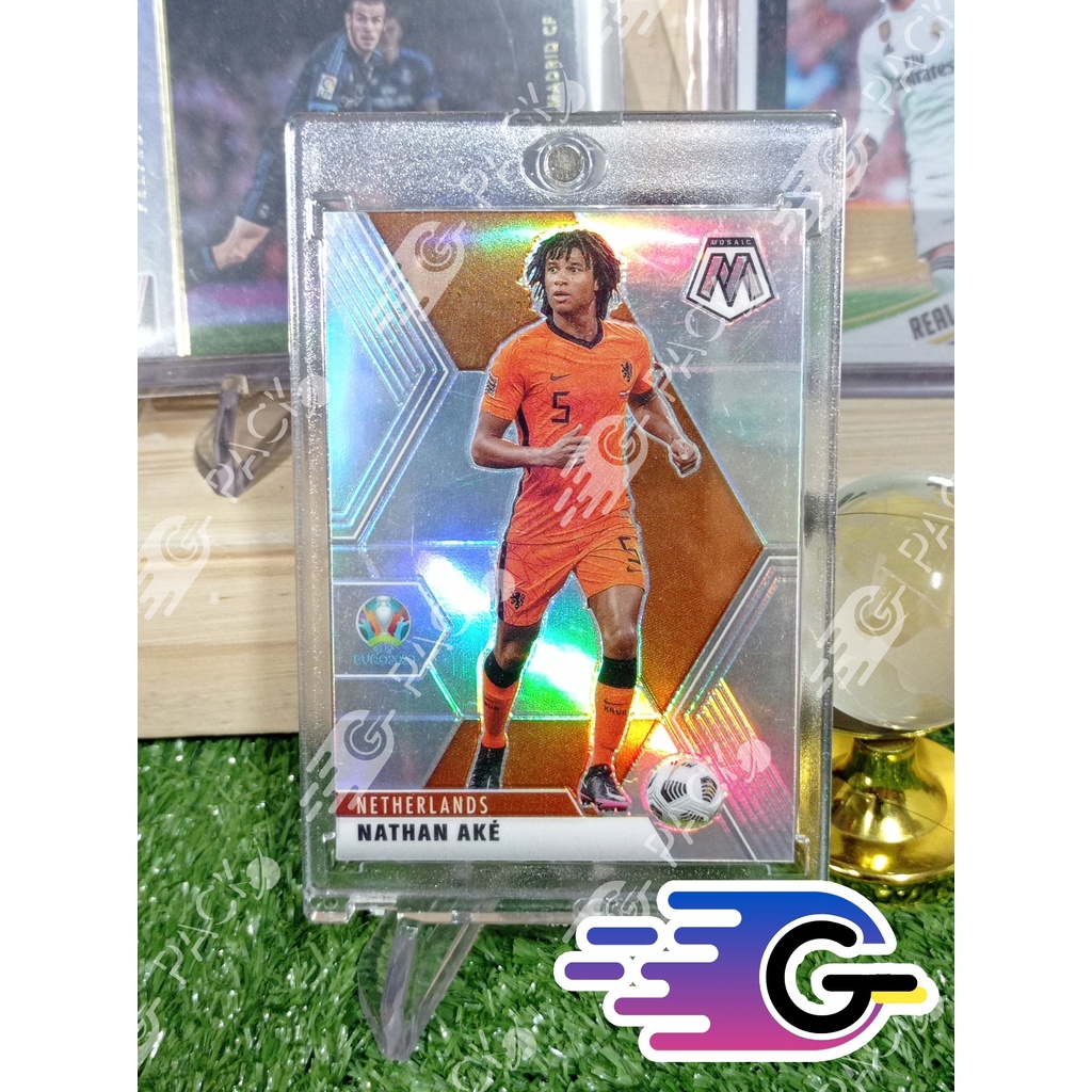 การ์ดนักฟุตบอล 2020-21 Panini UEFA Euro Mosaic Soccer - nathan ake  Silver  Prizm #143 (แถม Topload)