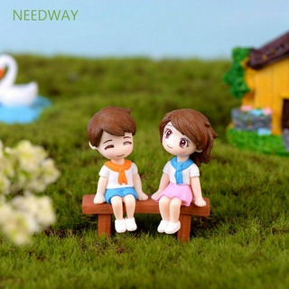 SWEETY Needway ตุ๊กตาคู่รักขนาดเล็กสําหรับตกแต่งสวนถาด