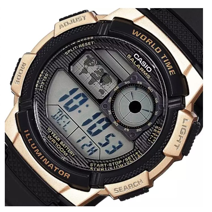 casio ของแท้ประกันศูนย์ นาฬิกาคาสิโอ ผู้ชาย รุ่น AE-1000W AE-1000WD / SMILEYTIME ขายแต่ของแท้ ประกันศูนย์cmg/c-thong
