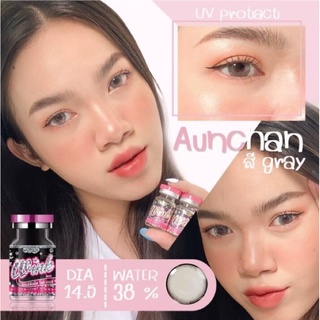 ✨Aunchan gray (Wink lens) ขนาดมินิ Mini  ☀️กรองแสง uv (บิ๊กอาย คอนแทคเลนส์ Bigeye) b1