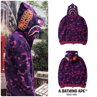 BAPE 2018SS Classic Purple Camo Shawl sweater