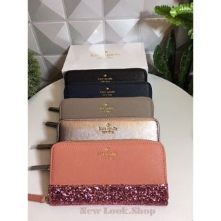 KATE SPADE  LONG WALLET กระเป๋าสตางค์ใบยาวรุ่นใหม่ล่าสุดหนัง Saffiano