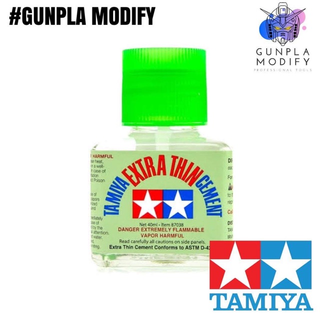 TAMIYA 87038 Extra Thin Cement กาวฝาเขียวแบบบาง 40 ml
