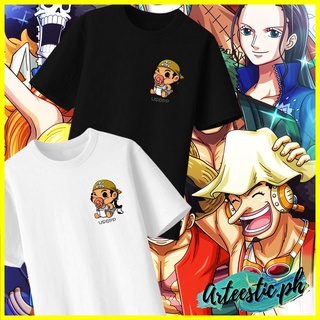 เสื้อยืด ONE PIECE 20 CHIBI USOPP Tshirt High Quality Cotton Unisex 7 Colors Asia size