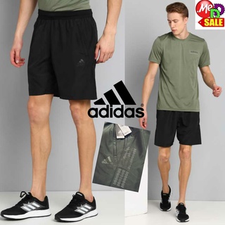 Adidas - ใหม่ กางเกงขาสั้น 8" ใส่ออกกำลังกาย แต่งเลเซอร์รูแถบ 3-STRIPES เป๋าซิป ADIDAS 3-STRIPES 8-INCH SHORTS FM2146