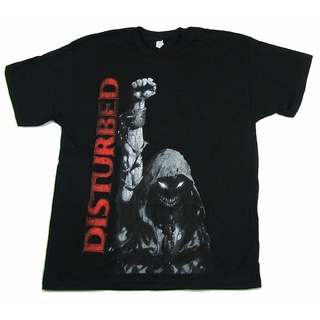 คอตต้อนคอกลมเสื้อยืดลําลอง แขนสั้น พิมพ์ลาย Disturbed Up Your Fist Demon สีดํา สําหรับผู้ชาย 761747S-5XL