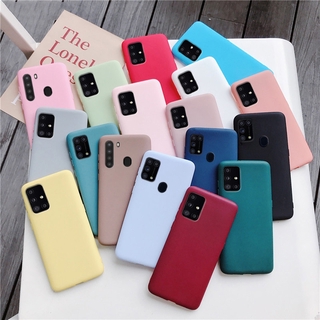 เคสโทรศัพท์มือถือ TPU แบบบาง สีพื้น สำหรับ Samsung Galaxy A21S M31 A02S A31 A01