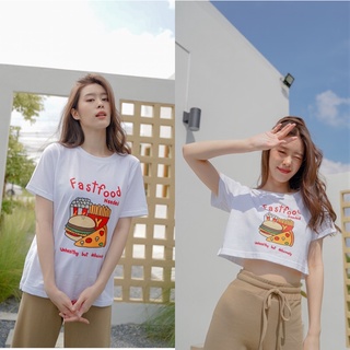 (กรอกโค้ด HELLOX9 ลด75฿) เสื้อยืด fast food 🍕🍟