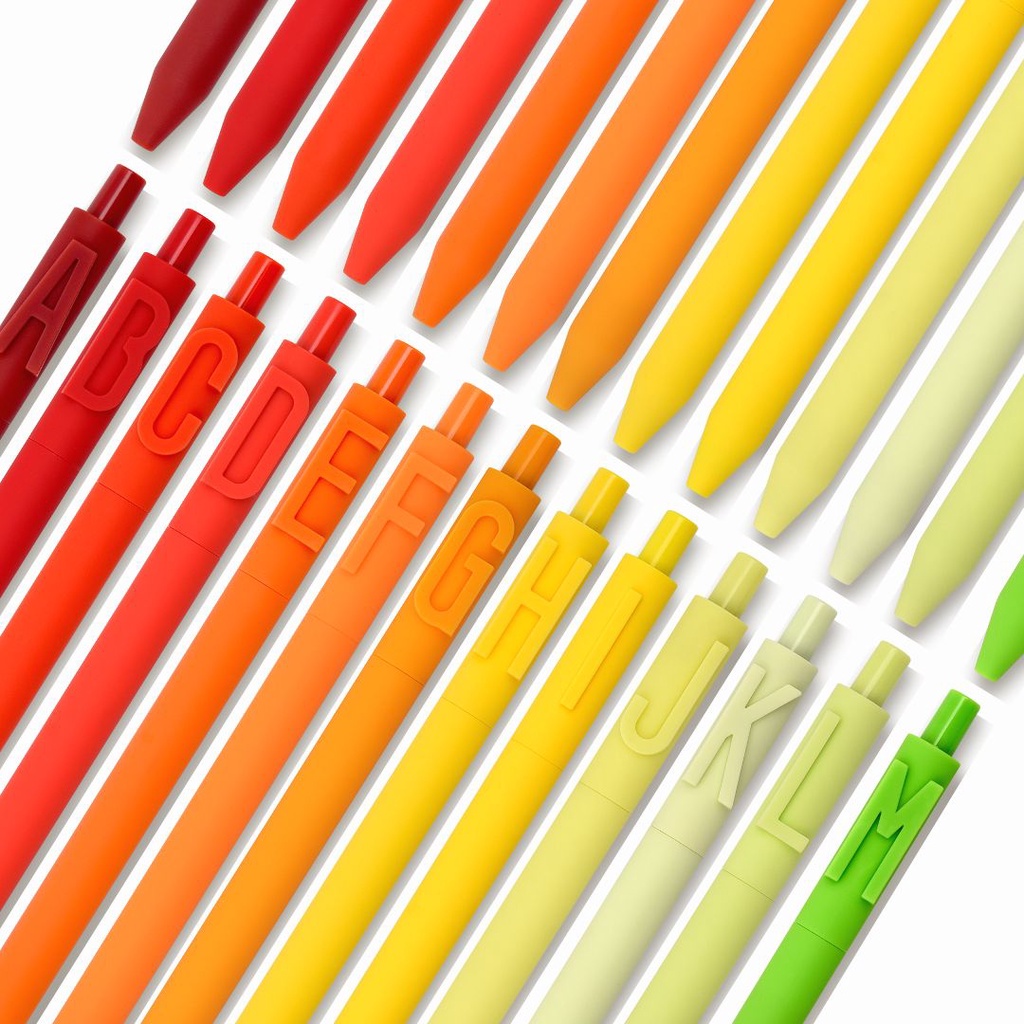 KACO Alpha Pen Gel ปากกาเจล ดีไซน์ตัวอักษร 3D (A-M) แต่ละตัวอักษรไล่โทนสีไม่เหมือนกัน ของขวัญน่ารัก