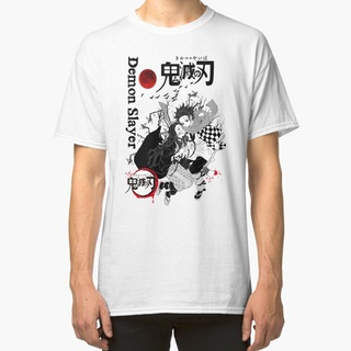 เสื้อยืดผ้าฝ้ายพิมพ์ลายขายดี เสื้อยืด พิมพ์ลายกราฟิกอนิเมะ Demon Slayers Tanjiro And Nezuko แบบตลก