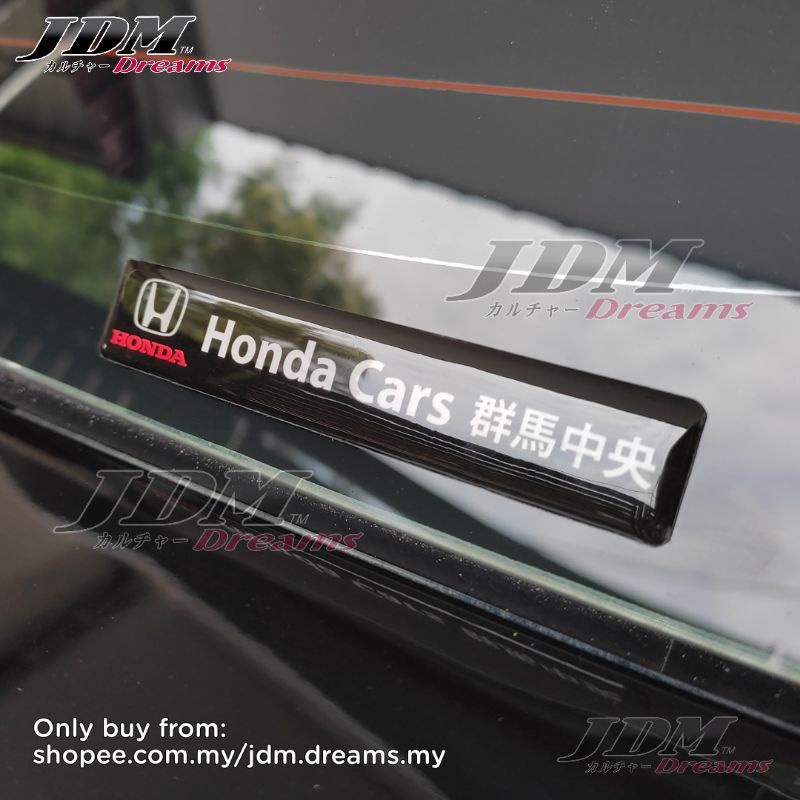 Jdm ญี่ปุ่น Honda รถยนต์ตัวแทนจําหน่ายเรซิ่นสติกเกอร์เคลือบ Fit Jazz City Grace Accord CR-V HR-V Vezel Stepwgn Odyssey