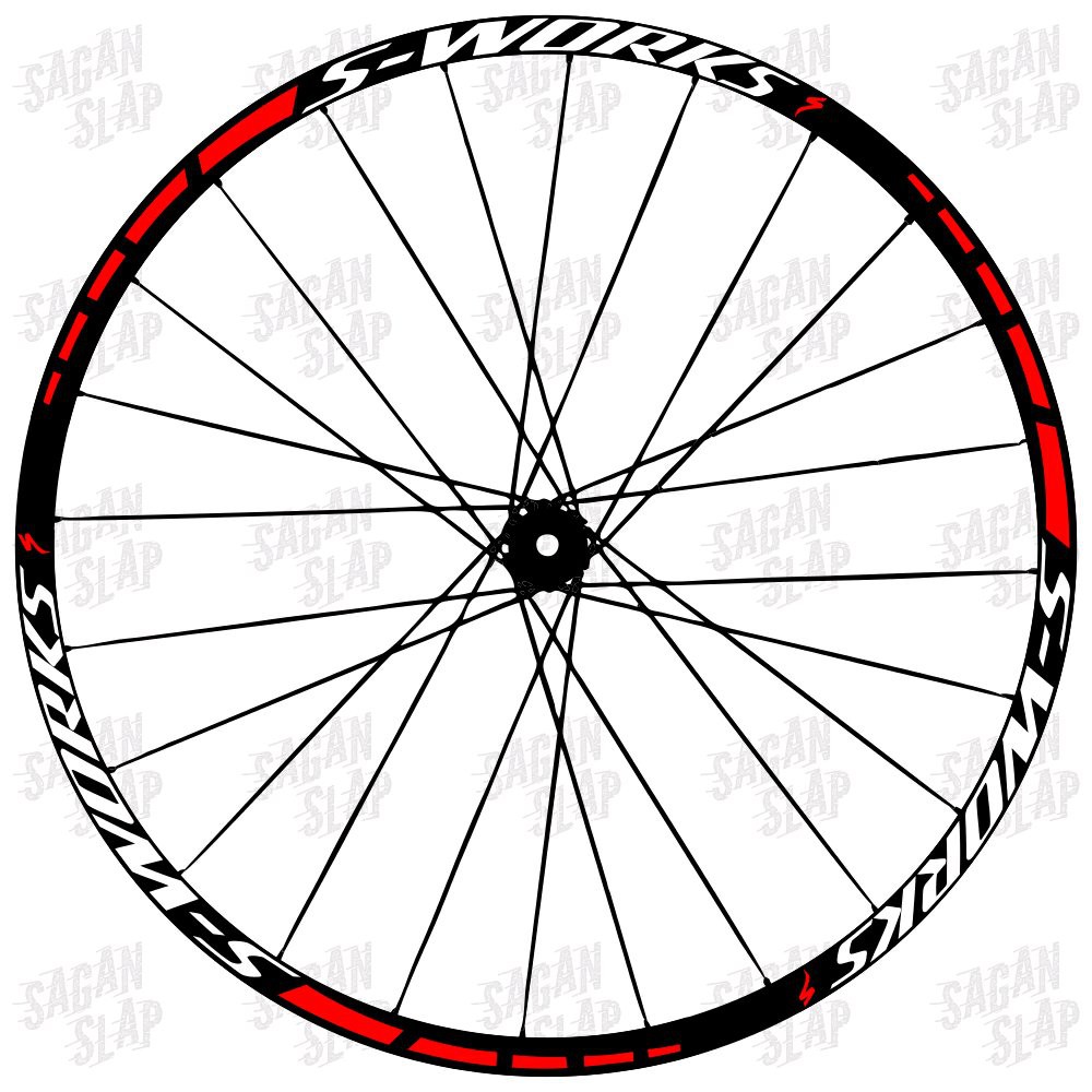 สติ๊กเกอร์ S-WORKS สติ๊กเกอร์กว้าง 2 ซม. ขอบรูปลอก mtb downhill roadbike 26 27.5 29 700c