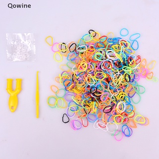 Qowine 600 ชิ้น รีฟิล ยางรัด DIY สร้อยข้อมือยางถัก S-Clips ชุด