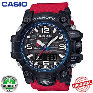 Casio G-Shock GWG-1000 MUDMASTER นาฬิกาข้อมือสีแดงและดำผู้ชายนาฬิกาสปอร์ต