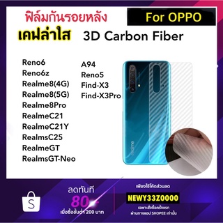 ฟิล์มหลัง Kevlar เคฟล่า OPPO Reno5Pro Reno6 Reno6Z A94 FindX3 X3Pro RealmeGT Neo Realme8 8Pro RealmeC21 C21Y RealmeC25