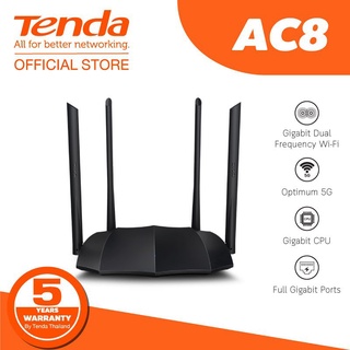 ROUTER (เราเตอร์) TENDA AC8 AC1200 DUAL BAND GIGABIT PORT