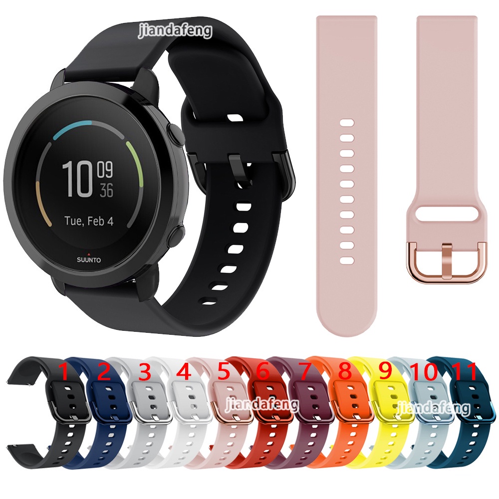 สายนาฬิกาข้อมือซิลิโคน ปุ่มสีเดียว สําหรับ SUUNTO 3 FITNESS