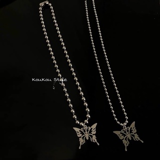 พร้อมส่ง สร้อยคอผีเสื้อ สีเงิน