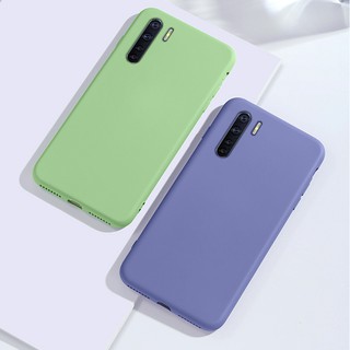 Slim Phone Casing OPPO A91 F15 A8 A31 A15 A15S A35 / Reno 3 Back Cover Smooth Liquid Soft Silicone Flocking Protective Case