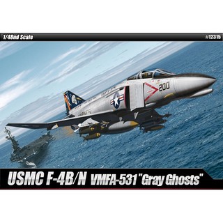 โมเดลเครื่องบินจำลอง Academy ขนาด 1/48 AC12315 USMC F-4B/N "VMFA-531 Gray Ghosts"