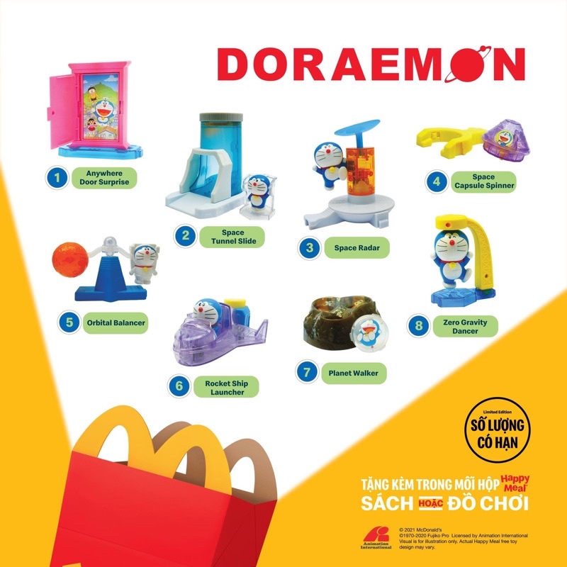 ของเล่นโมเดล Doreamon - ของเล่นโดย Mc Donalds
