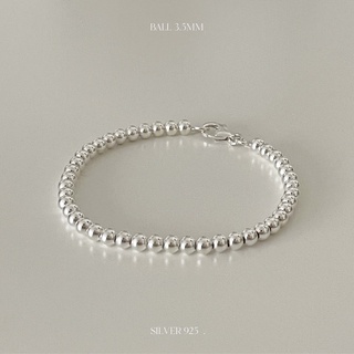 (bracelet) : BALL 3.5MM bracelet silver925 / สร้อยข้อมือเงินแท้ สร้อยข้อมือบอลเงินแท้ กำไลข้อมือเงินแท้ / YOUR WISHLIST