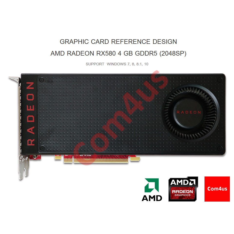 AMD Radeon RX 580 4GB 256-Bit GDDR5 (2048SP) (มือสอง)