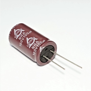 Bipolar Capacitor คาปาซิเตอร์ ไบโพล่าร์ 100uF 160V 105°C ขนาด 18x30 mm.