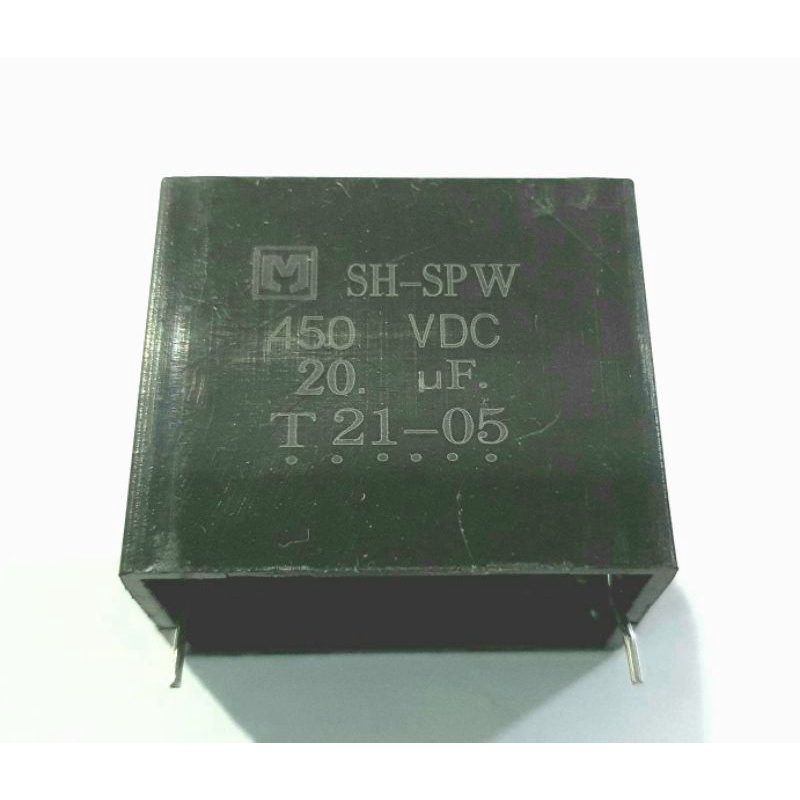 ขายถูก20uf 450Vdc (capacitor) ตัวเก็บประจุไฟฟ้ากระแสตรง ระยะขา 35มม.