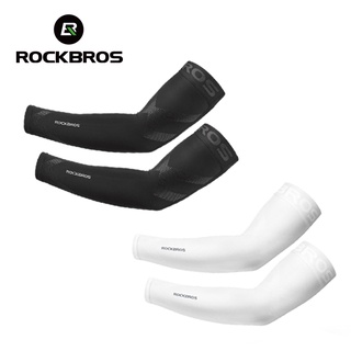 ROCKBROS ขี่จักรยานปลอกแขน Unisex Sun Anti-UV Ice ผ้าไหมแขนไ…