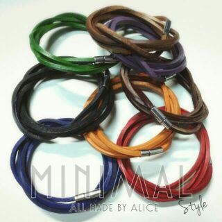 HBNICE ลด 8% กำไลข้อมือหนังแท้
