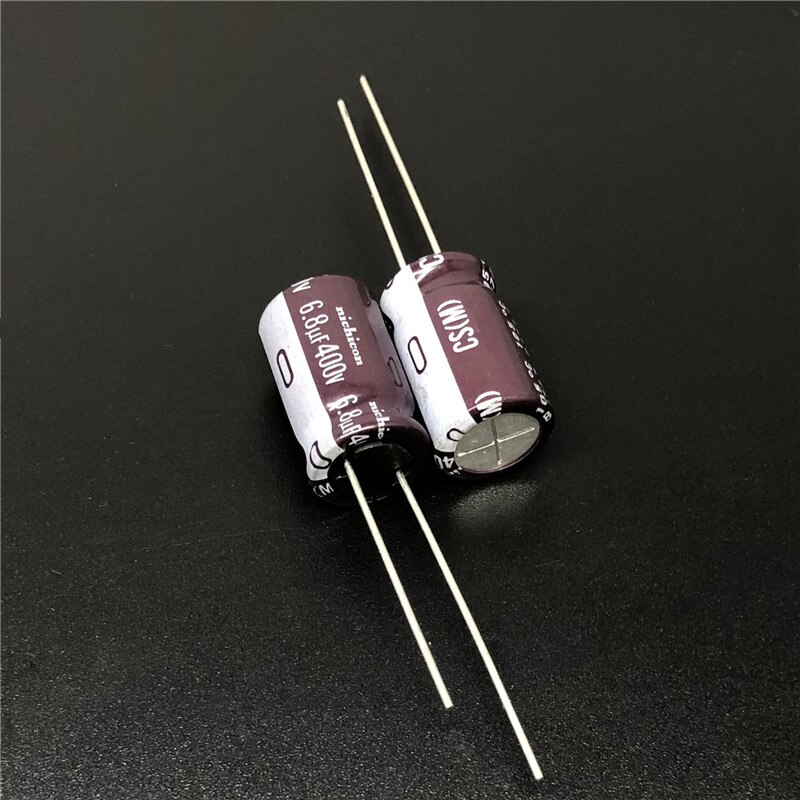 10pcs 6.8uF 400V NICHICON CS Series 10x16 มม.High Ripple Current ความพิการสูง 400V6.8uF อลูมิเนียม Electrolytic capacitor