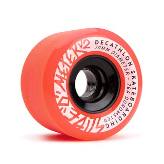 ล้อลองบอร์ด  OXELO 76A ขนาด 70 มม. ล้อลองบอร์ด รุ่น Slide แพ็ค 4 ล้อ OXELO 70 Mm 76A Longboard Wheels Slide X 4