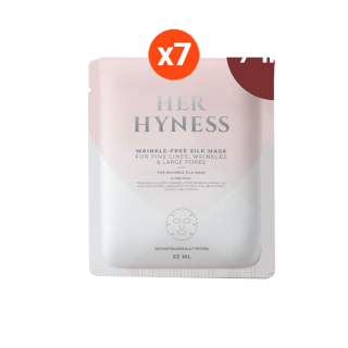 HER HYNESS WRINKLE - FREE SILK MASK 7 SHEETS เฮอ ไฮเนส มาส์กเพิ่มความชุมชื่น ลดเลือนริ้วรอย 7 แผ่น