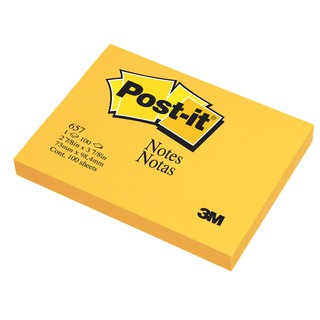 โพสต์-อิท โน้ต 657 3x4นิ้ว สีเหลืองสะท้อนแสง Post-It Note 657 3x4 Inch, Yellow Light