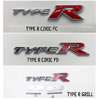 โลโก้ Honda CIVIC FC TYPE R ตราสัญลักษณ์ TypeR Honda CIVIC Baru CIVIC X TYPE R CIVIC FC TYPE R CIVIC FD TYPE R GRILL