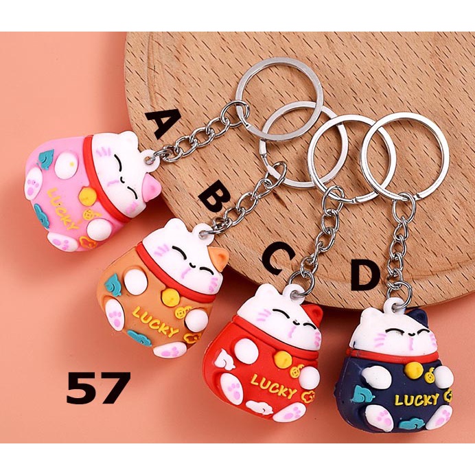 พวงกุญแจ แมวนำโชค สไตล์ญี่ปุ่น K 57 bag