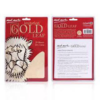 Mont Marte แผ่นฟรอยด์สีทอง แผ่นทอง Gold Leaf No.MAXX0022 (25 แผ่น)