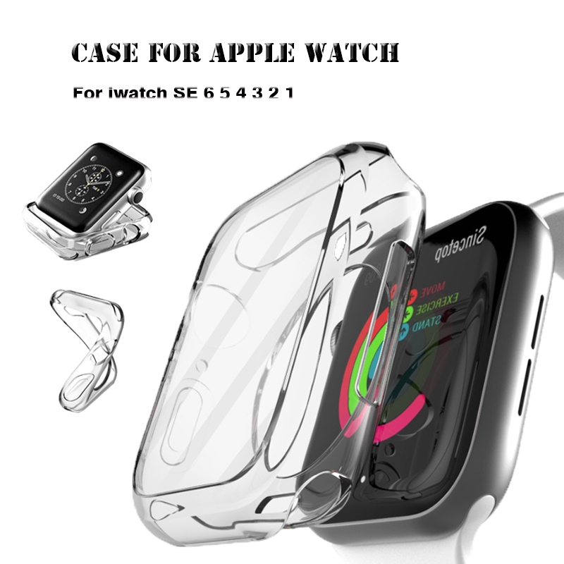 เคส TPU แบบนิ่ม สำหรับ Apple watch SE 1 2 3 4 5 6 ขนาด 38 มม. 44 มม. 42 มม. 40 มม.