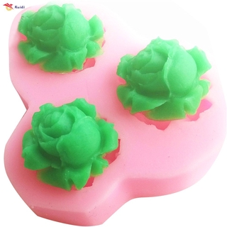 Rose Flower Silicone Ice Mold Cake Cupcake Toppers Sugar Fondant Decoration Random Color