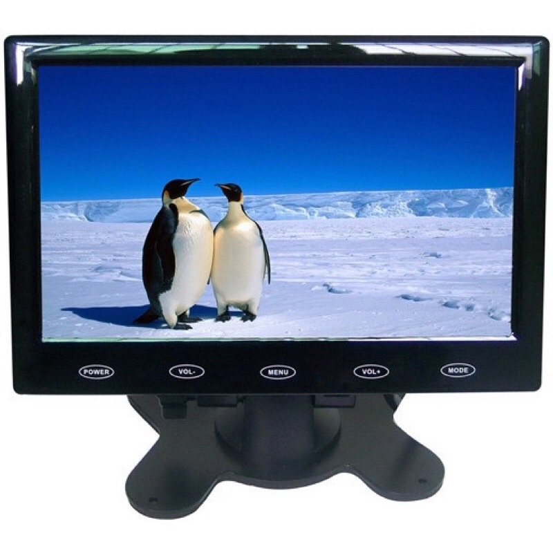 จอมอนิเตอร์TFTLCD7”มีช่องเสียบสัญญาณได้2ช่องพร้อมรีโมท(7นิ้ว AVบาง)