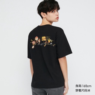 Uniqlo เสื้อยืดแขนสั้น พิมพ์ลายพิพิธภัณฑ์ Louvre สําหรับผู้หญิง