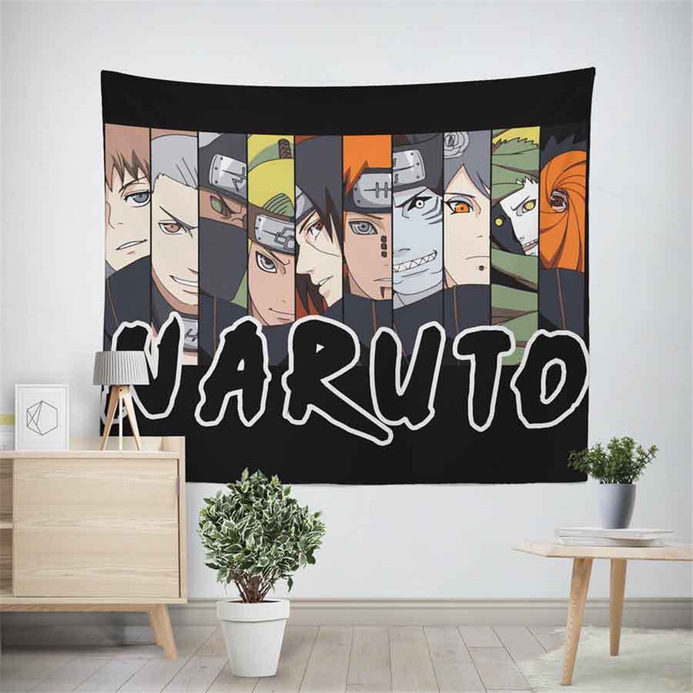 ผ้าม่าน ขนาดAnime Characters Blanket Tapestry Wall Background
