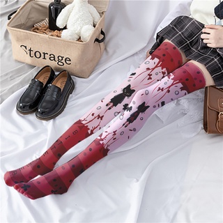 Japanese Anime Printing Lolita Pantyhose 3D Digital Printing Stockings Printing Stockings Sweet Stockings Thigh High Socks