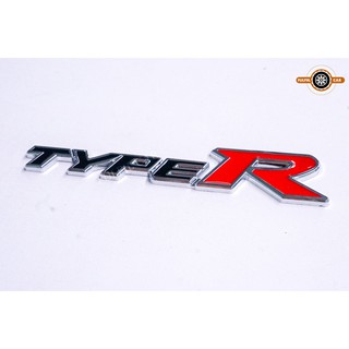 สติ๊กเกอร์อลูมิเนียมติดรถยนต์ตราโลโก้ Honda Type R ป้ายสัญลักษณ์สติกเกอร์รถสติ๊กเกอร์รถยนต์