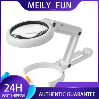 (swmfth) แว่นขยายตั้งโต๊ะ 5X 10X พร้อมไฟ LED และขาตั้ง ชาร์จ USB สําหรับซ่อมแซมนาฬิกาอิเล็กทรอนิกส์