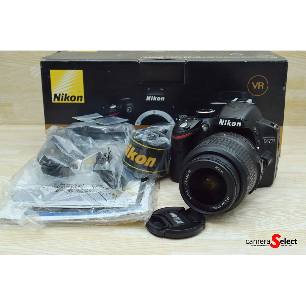 กล้อง Nikon D3200+เลนส์ 18-55vr สภาพสวย อดีตประกันร้าน (มือสอง)
