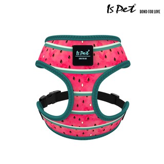 ISPET - Basic Dog Harness (HR0047) เสื้อรัดอกสุนัขและแมว ลายแตงโม สีแดง