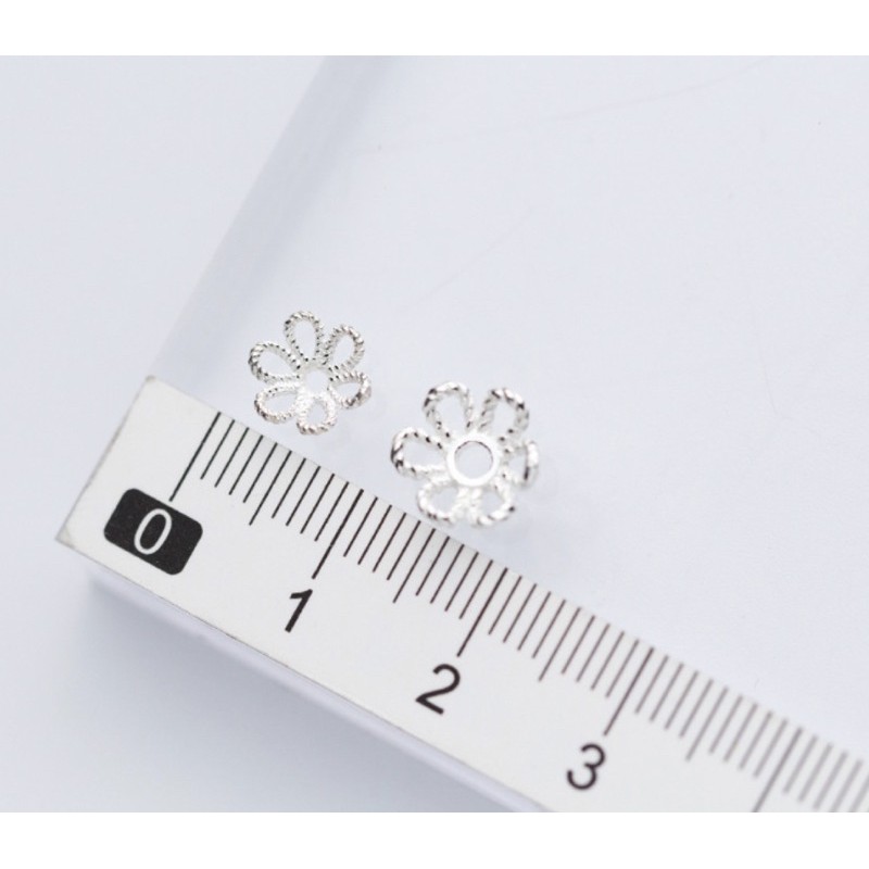 หมวกลูกปัดเงินแท้ 925  SB11 - รูปที่ 4